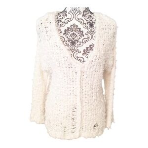 FREE PEOPLE White Shaggy Sweater